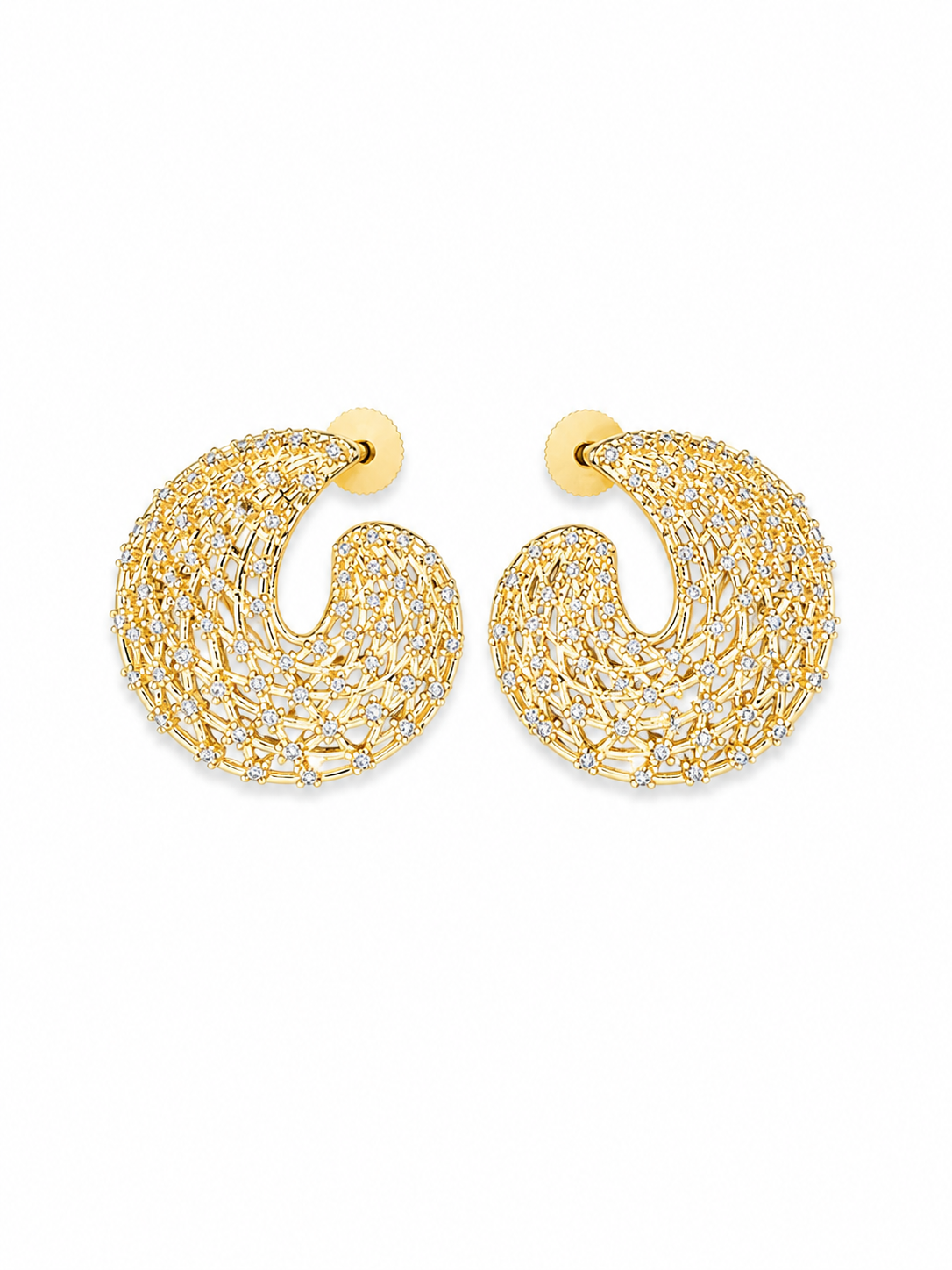 Aretes Golden Swirl Shine