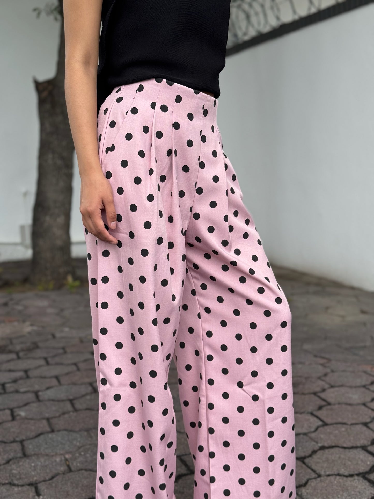 Pantalon blush polka dots
