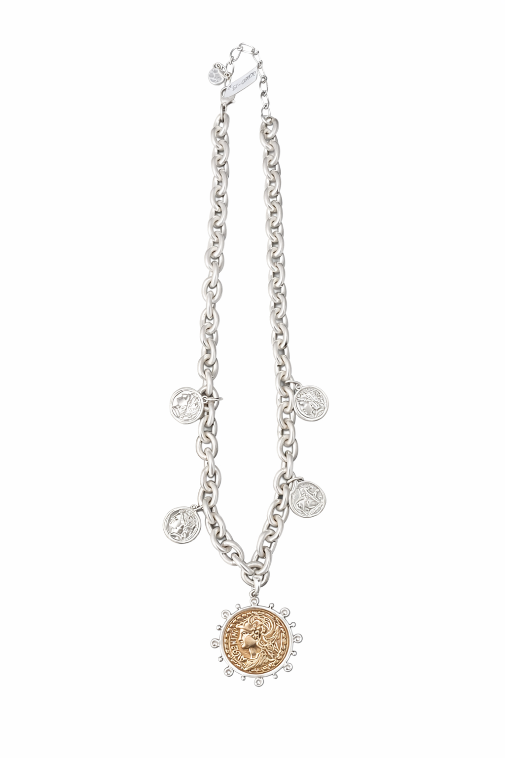 Collar Moneda Clásica Bicolor