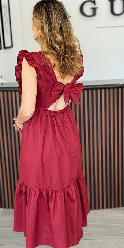Vestido guinda midi