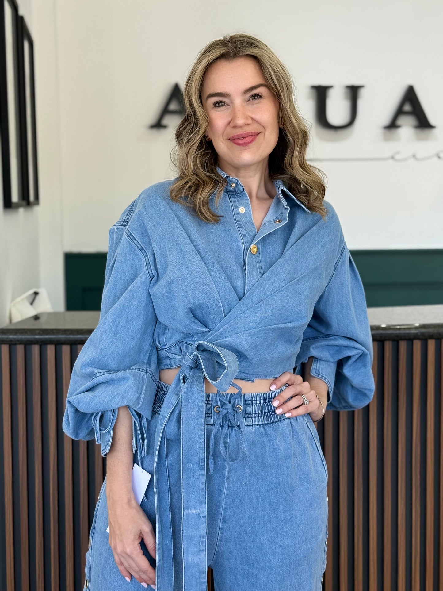 Set Denim Cruzado Botones
