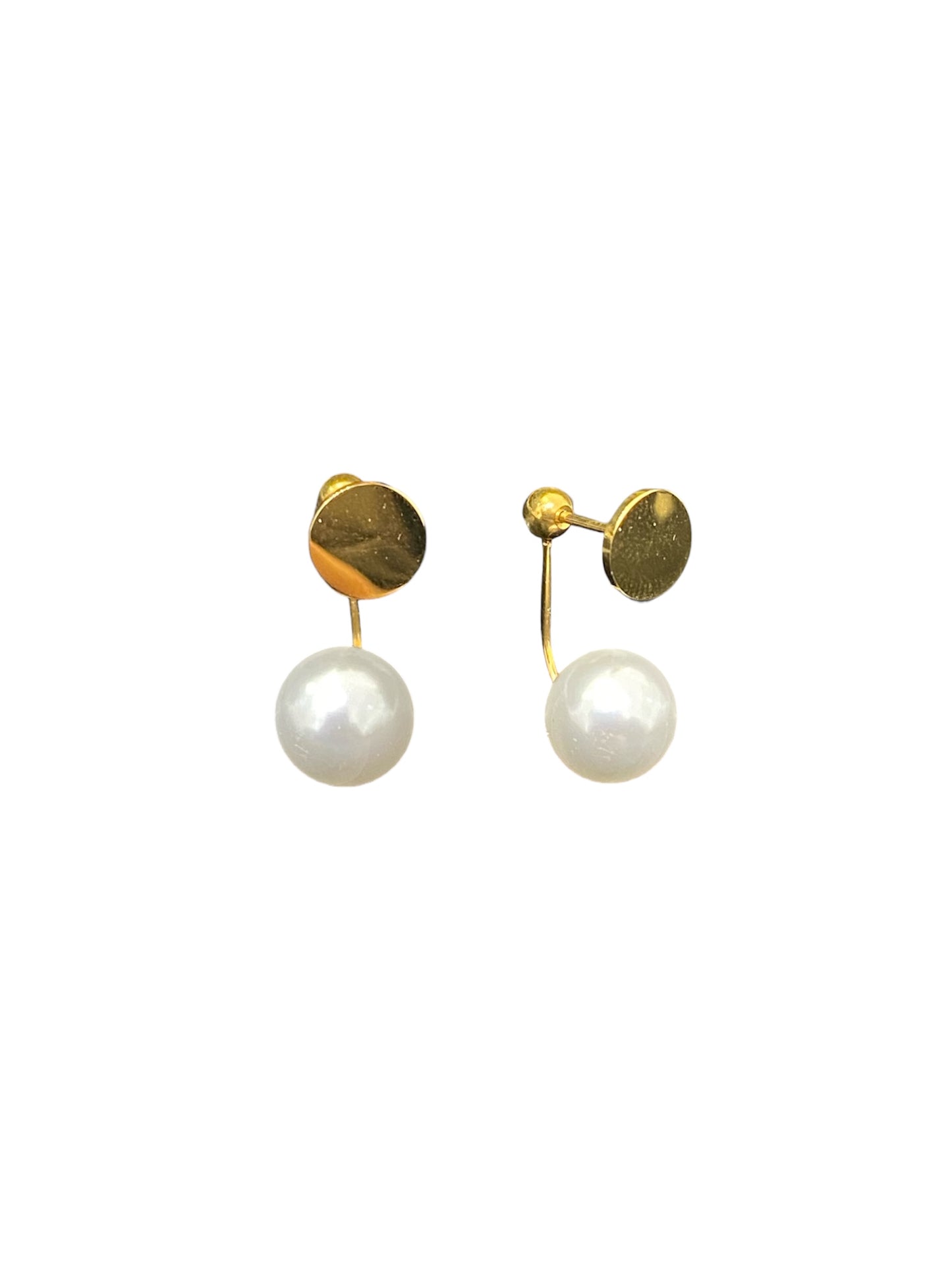 Aretes “Pearl Drop Disc”