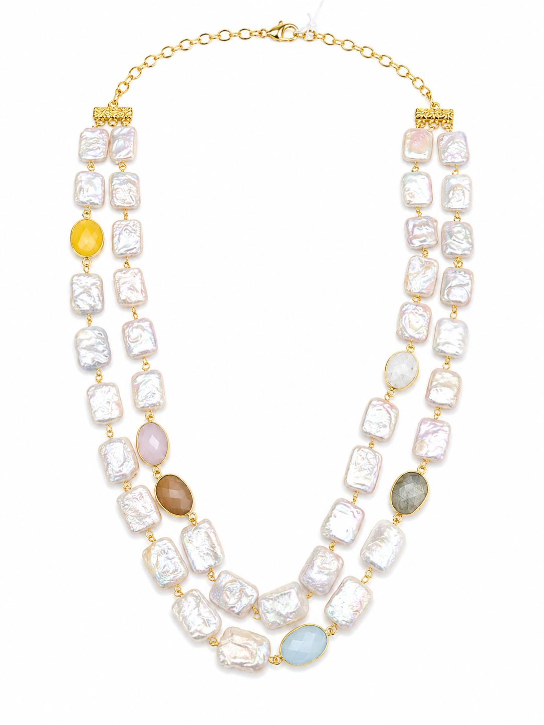 Collar Perla Geométrica Mix
