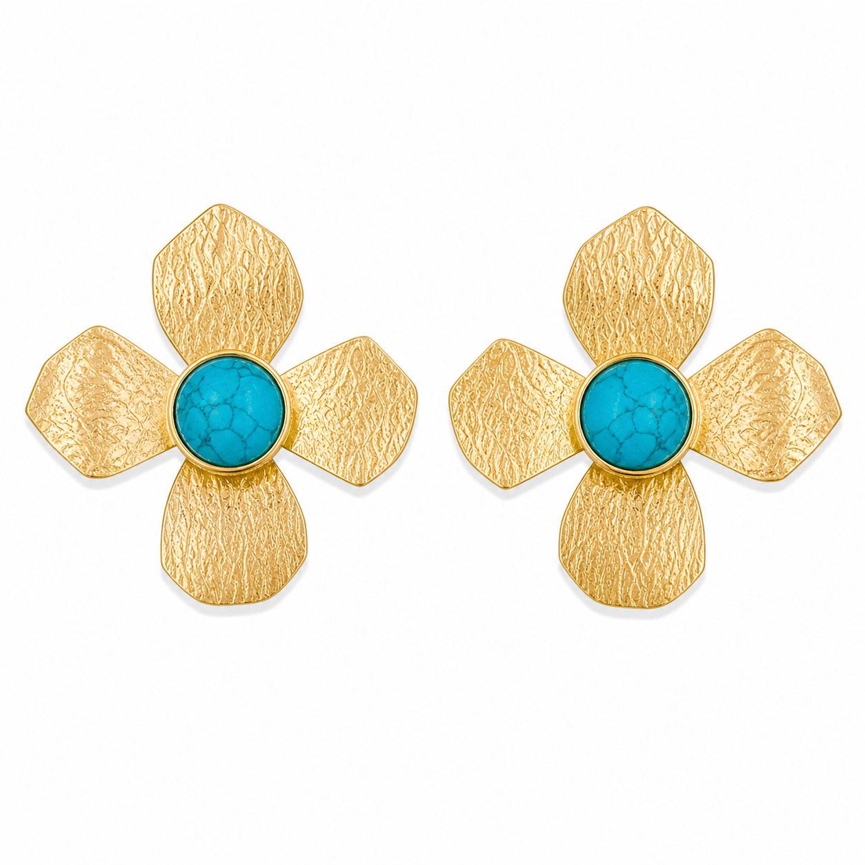 Aretes Geometric Flower Stone