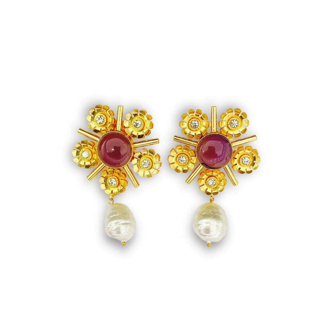 Aretes Golden Bloom