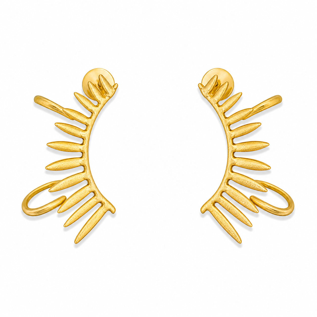 Aretes Abstract Spike Ear Cuff