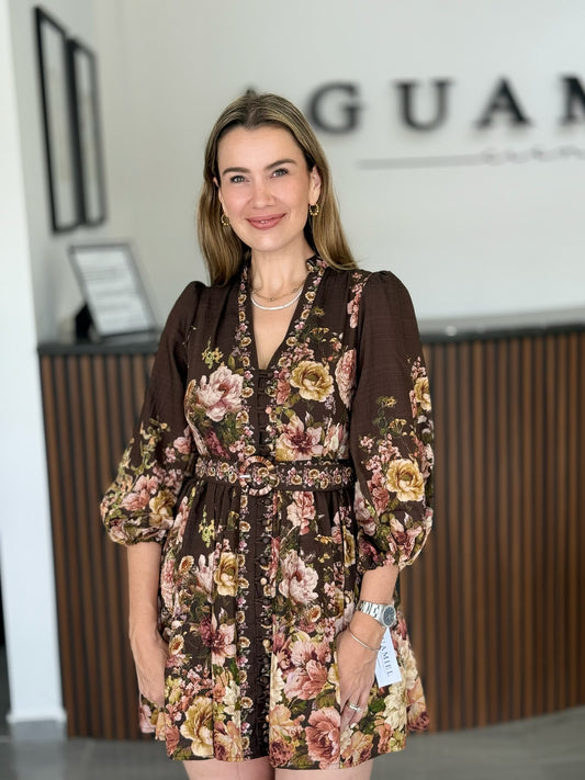 Vestido corto flores