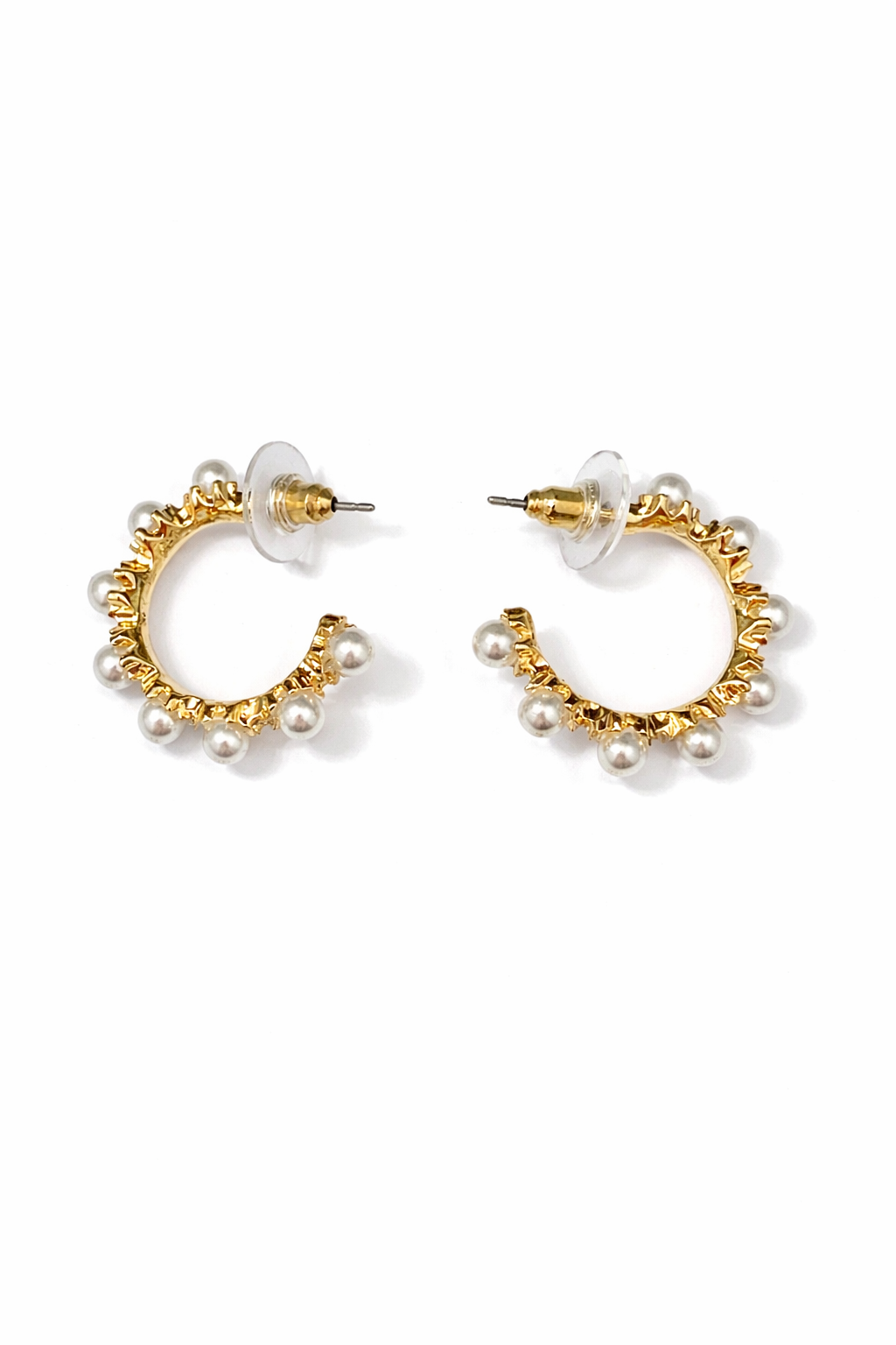 Aretes Aro Perlas Delicate