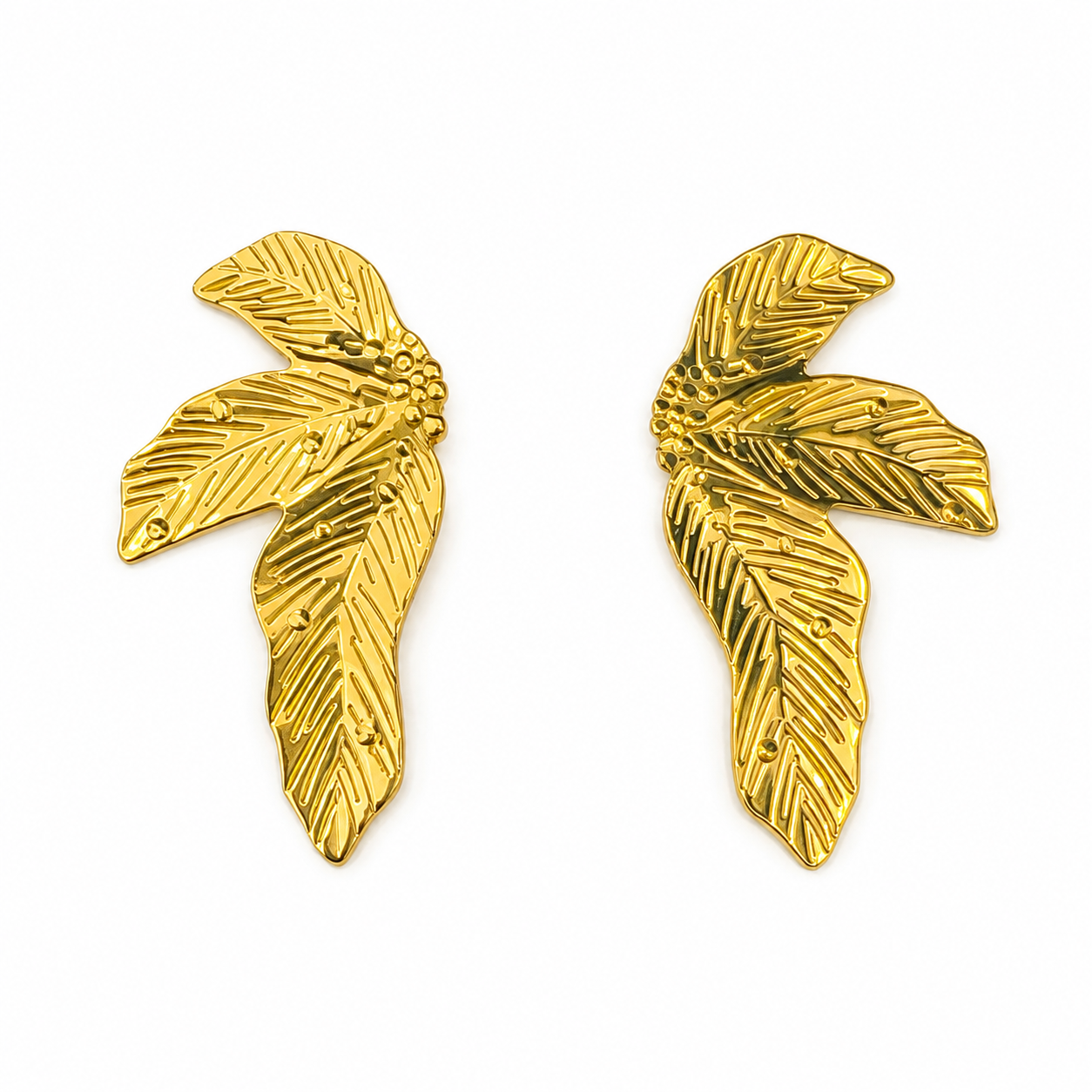 Aretes Golden Leaves