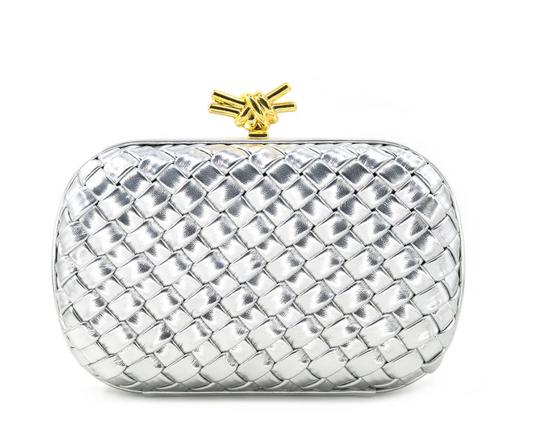 Bolsa Clutch Silver Glow
