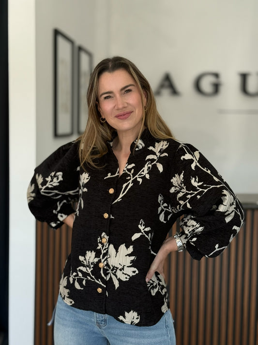 Blusa Navy Floral
