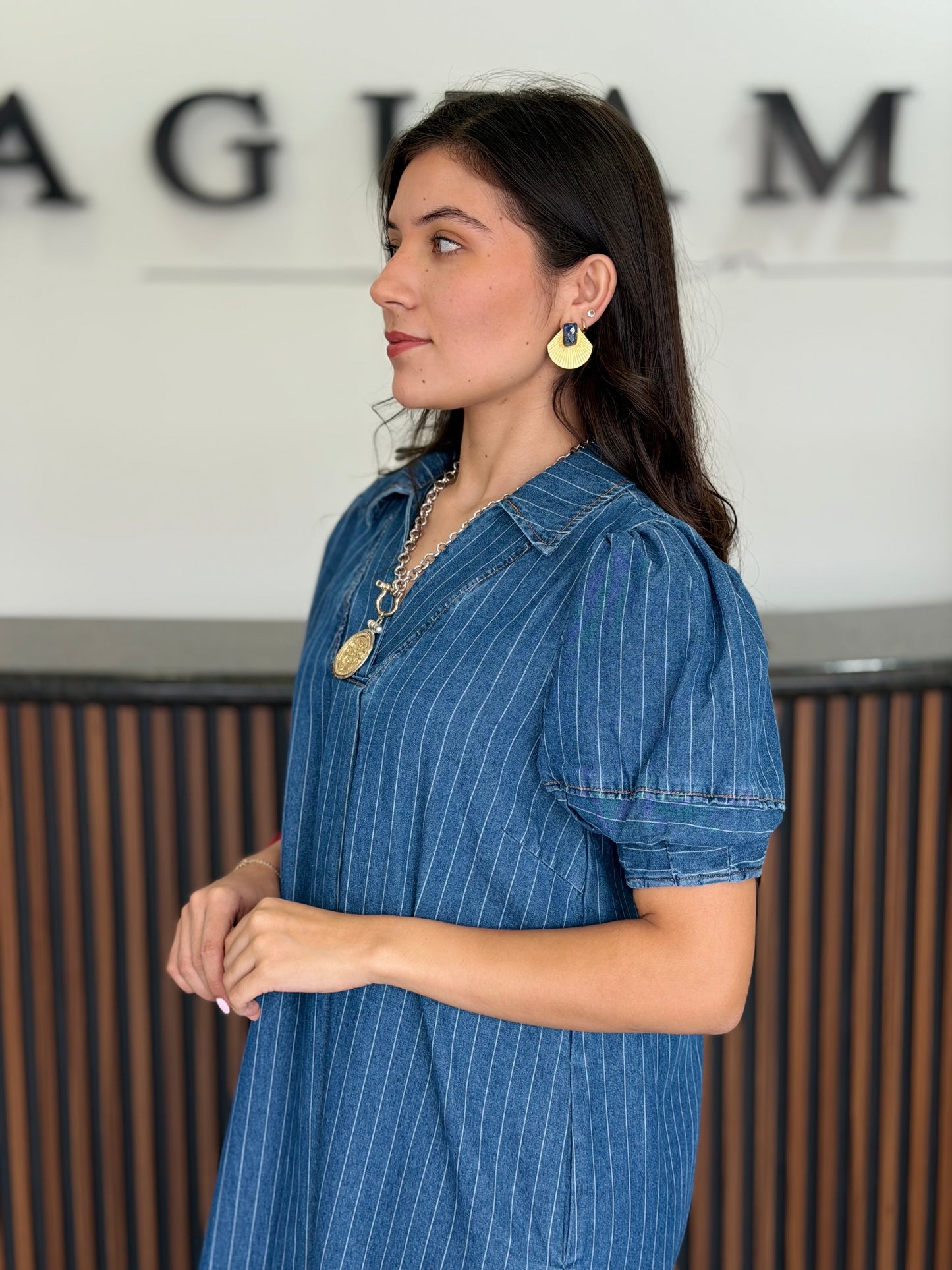 Vestido midi denim
