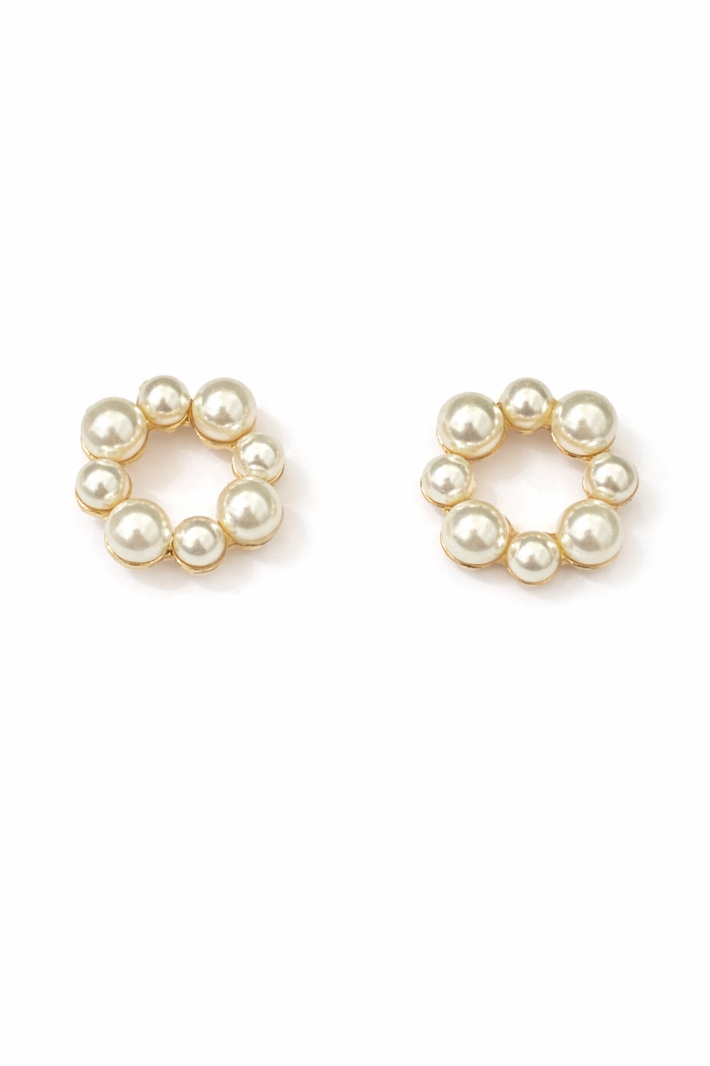 Aretes Aro Perlas Clásicas