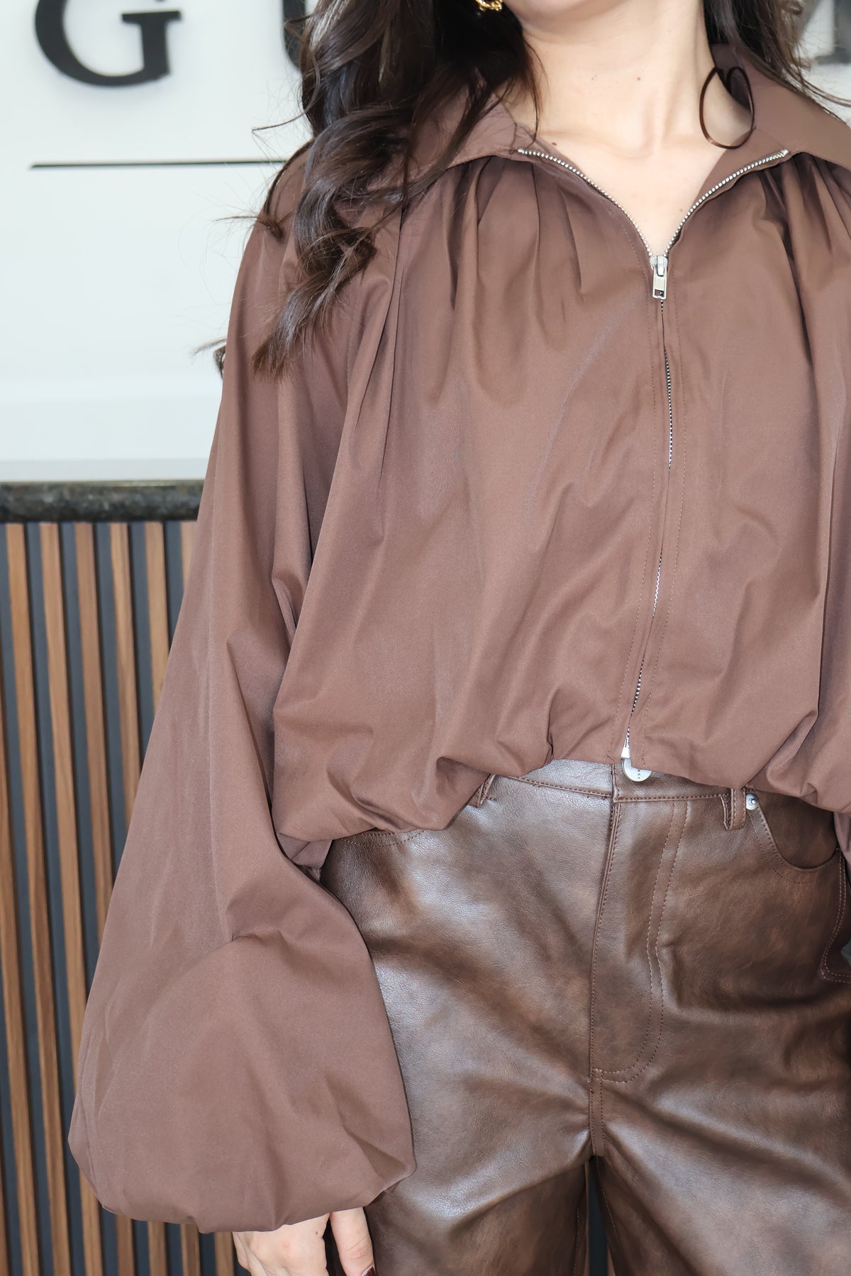 Ballon jacket brown
