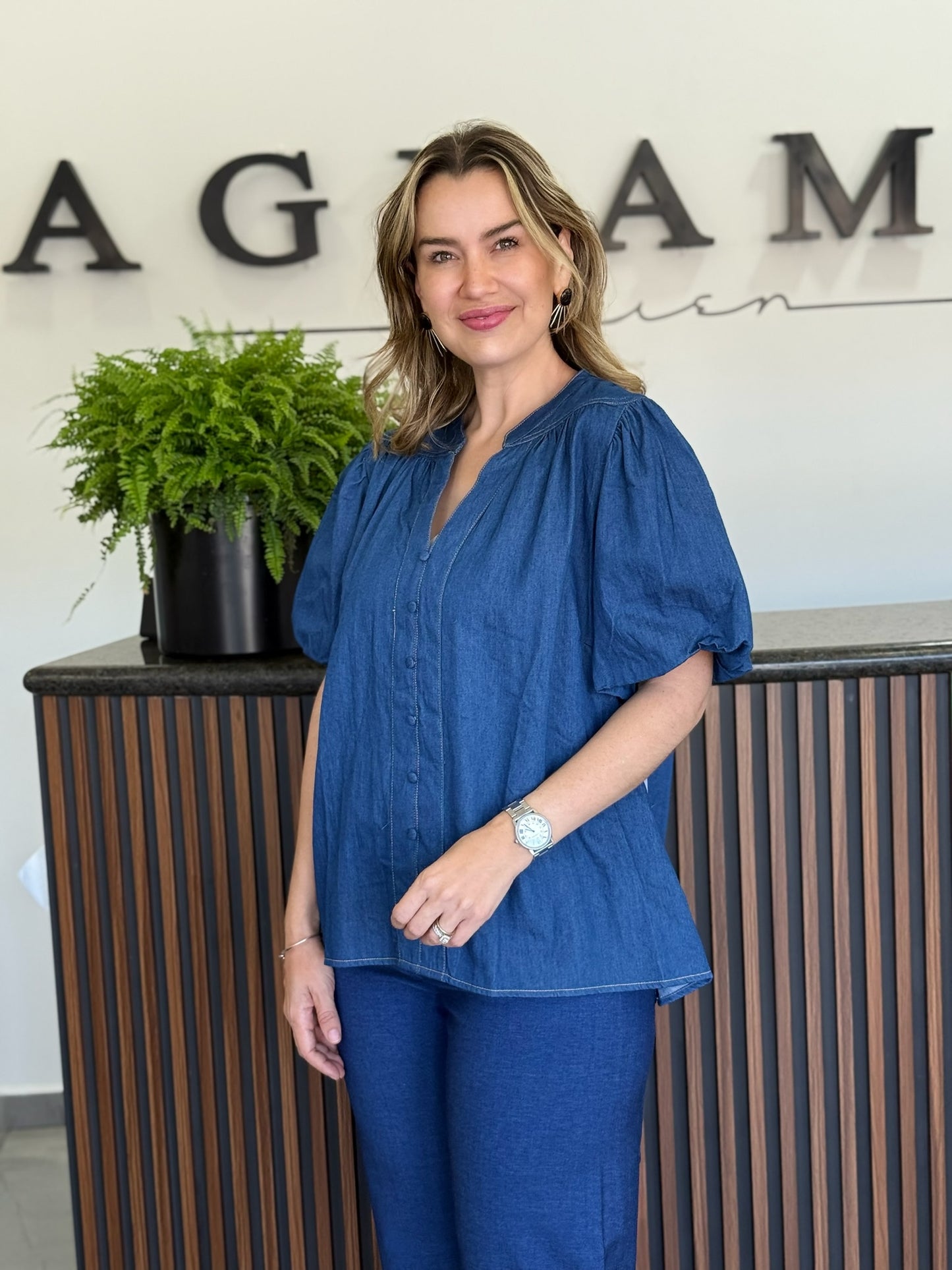 Blusa Denim Soft