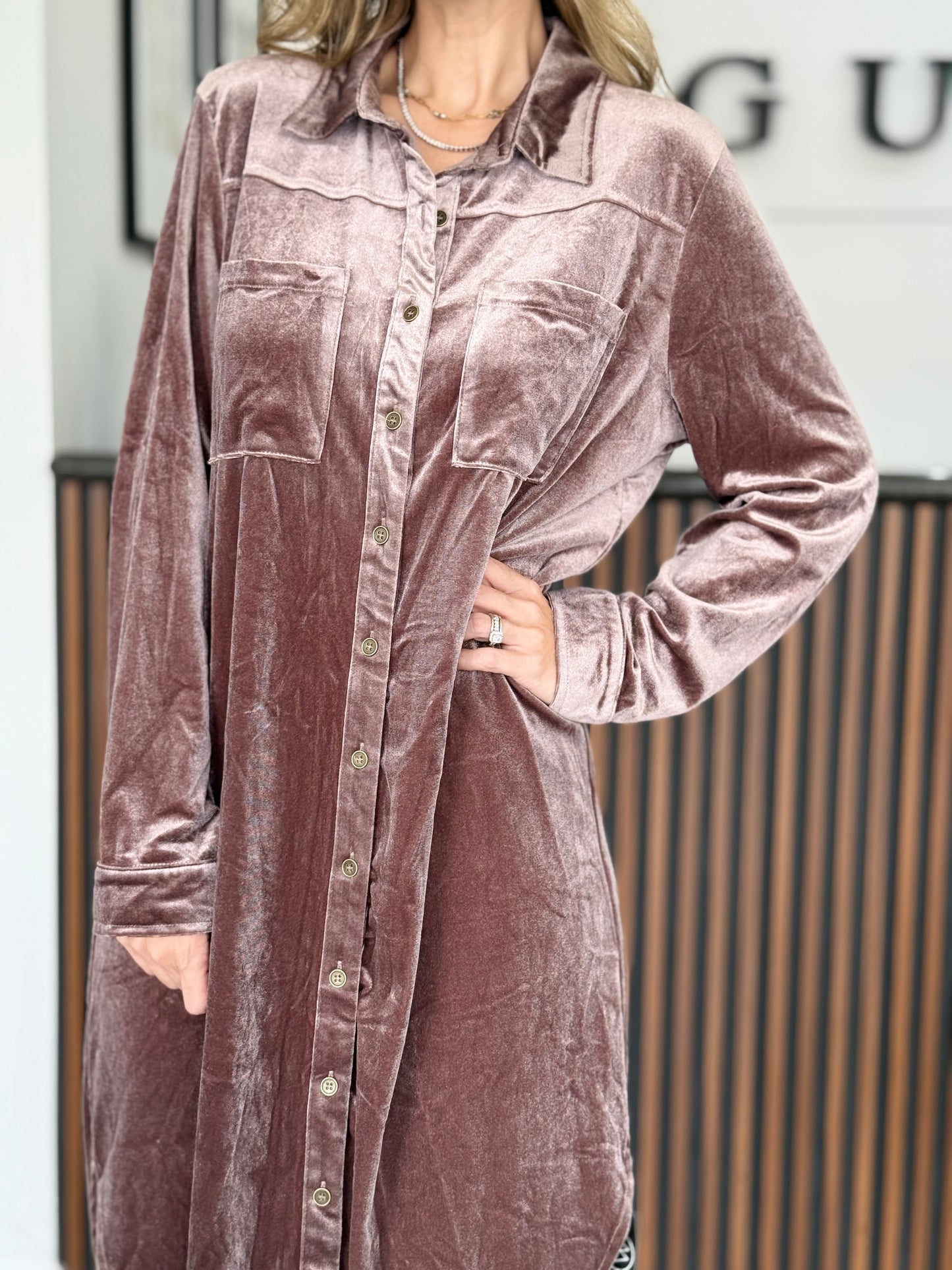 Vestido rosa velvet