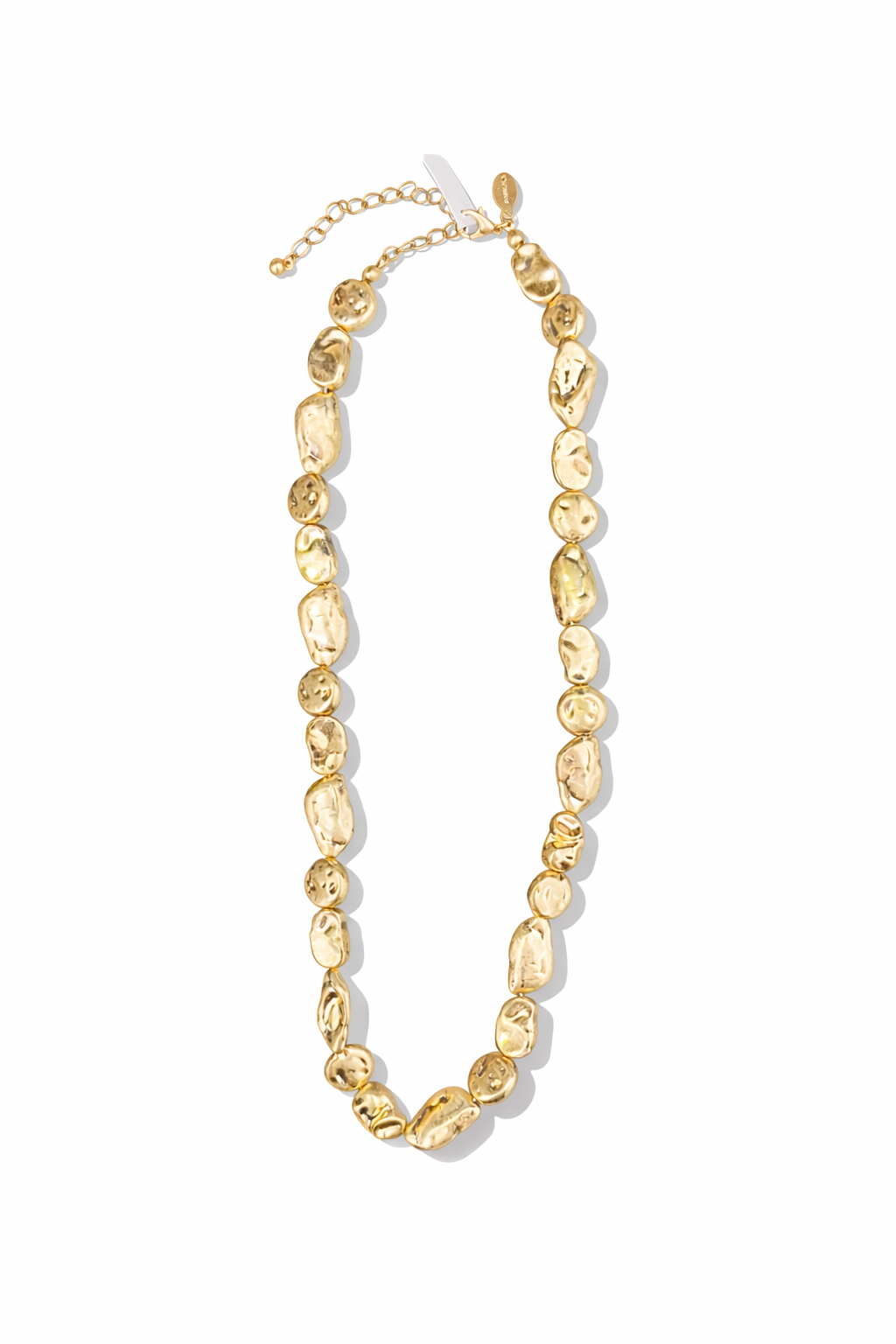 Collar Piedras Orgánicas Doradas