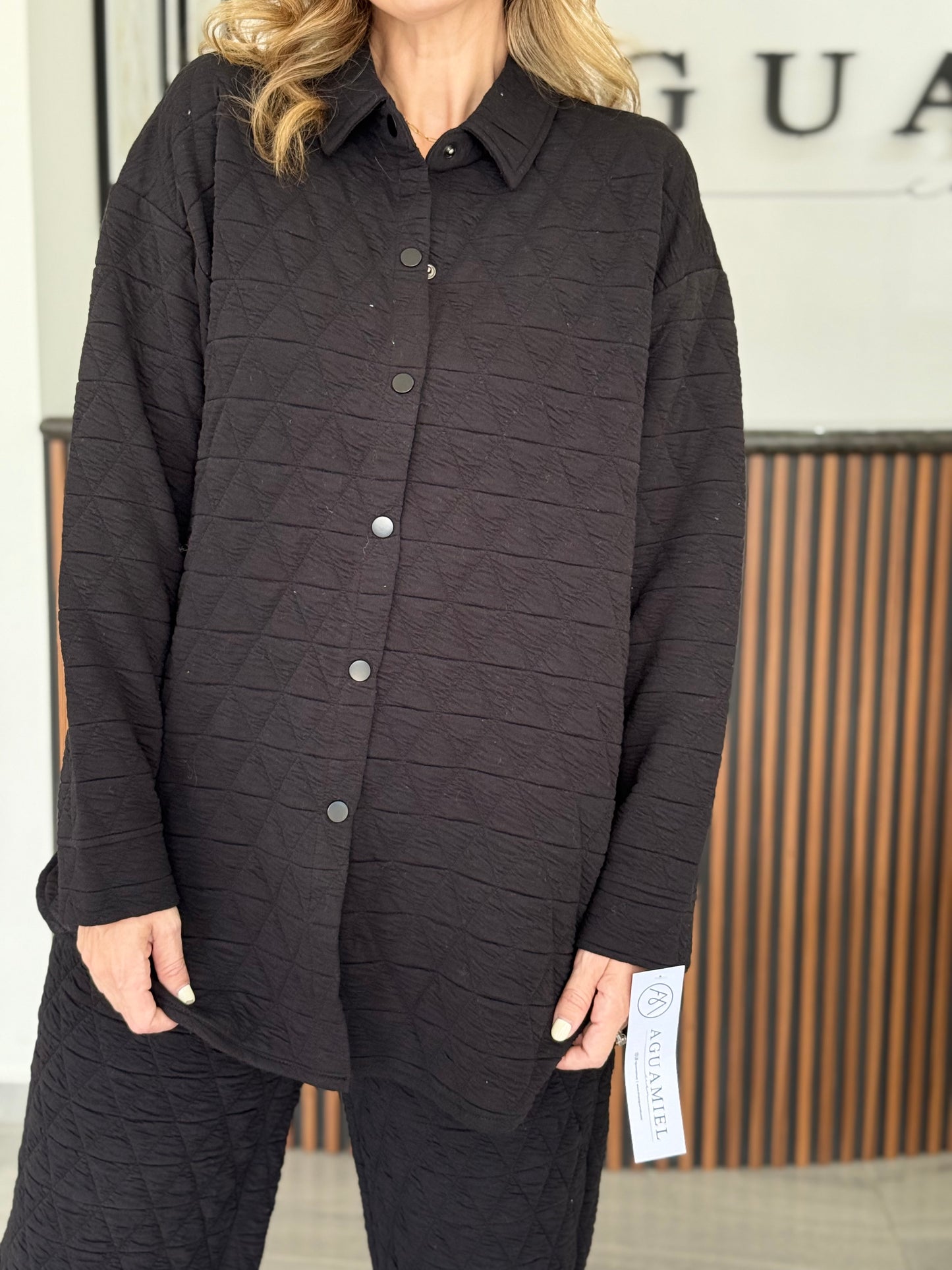 Set negro pants y camisa