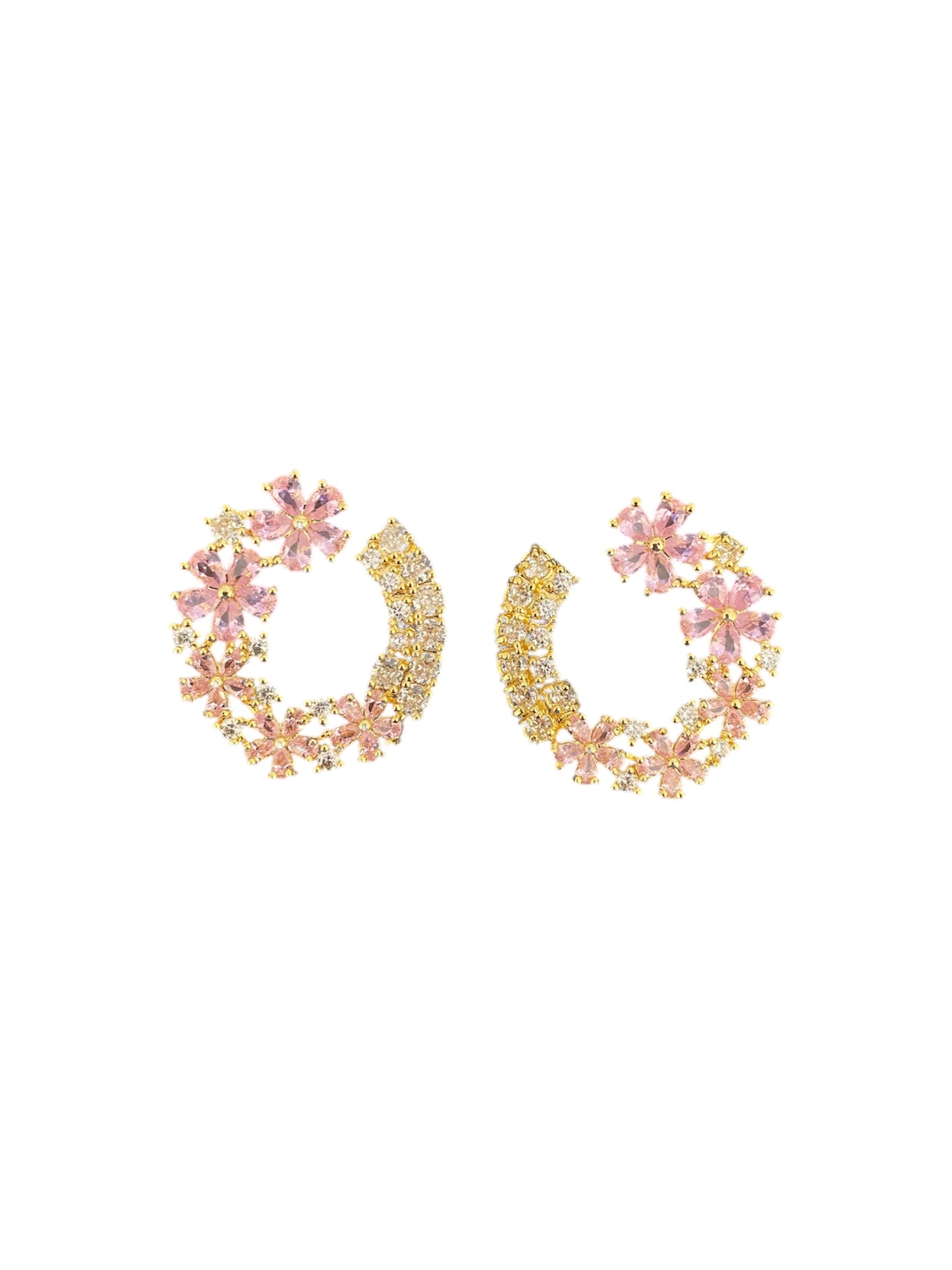 Aretes Floral Pink