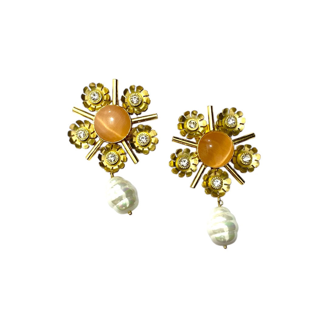 Aretes Golden Bloom
