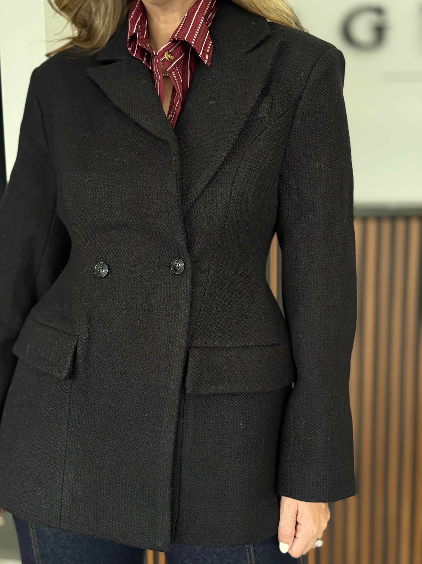 Blazer Oversize Negro Clásico