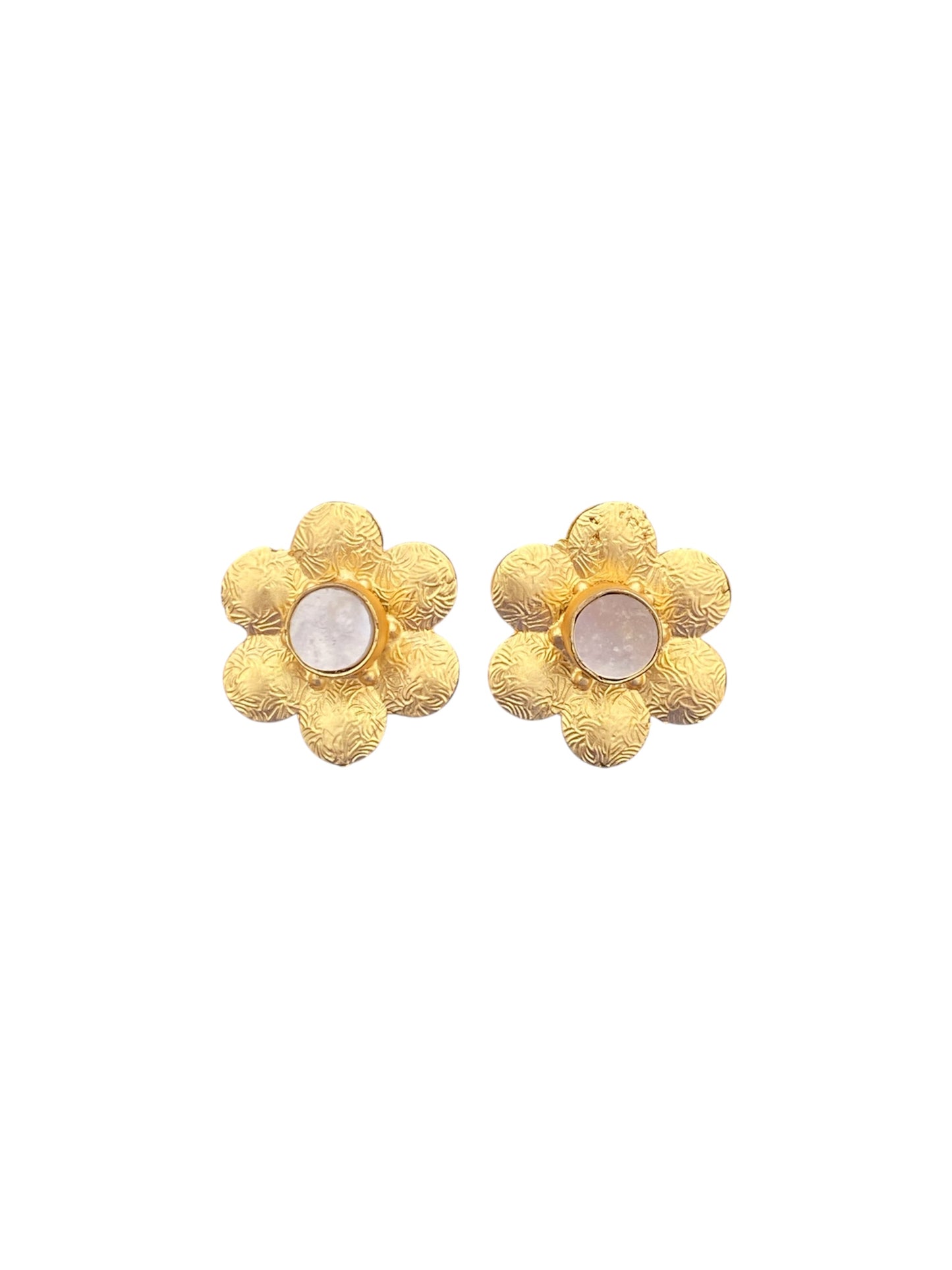 Aretes Flor Texturizada