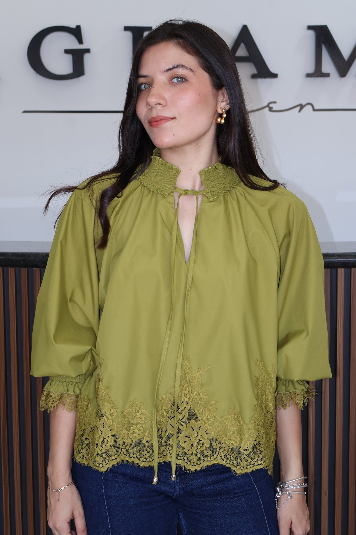 Blusa martini olive