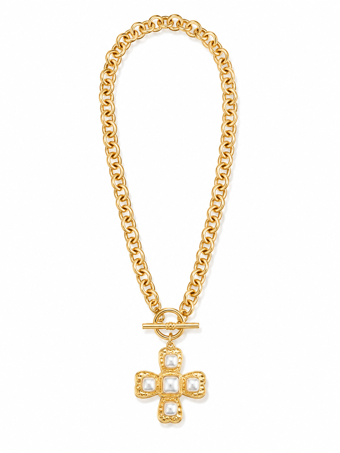 Pearl Cross Necklace