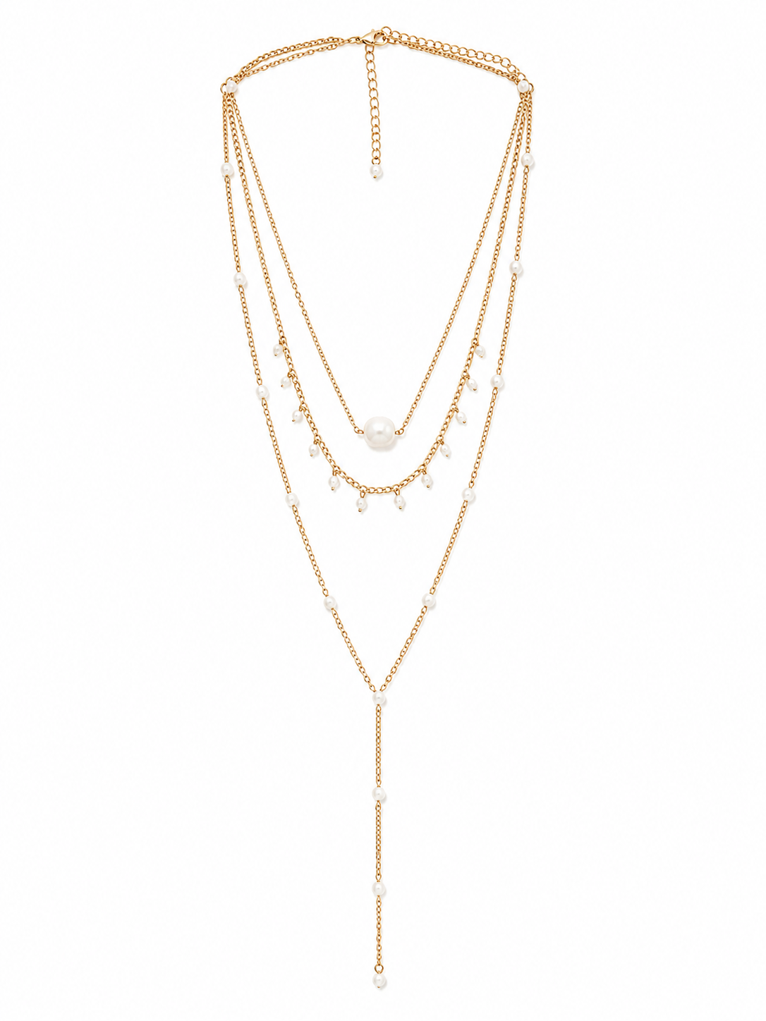 Pearl Layered Drop Necklace