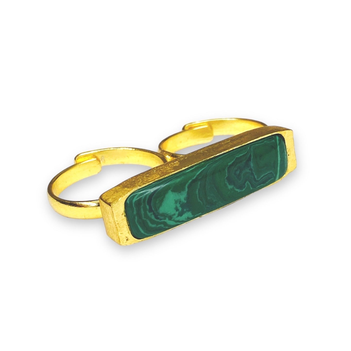 Anillo Doble Esmeralda