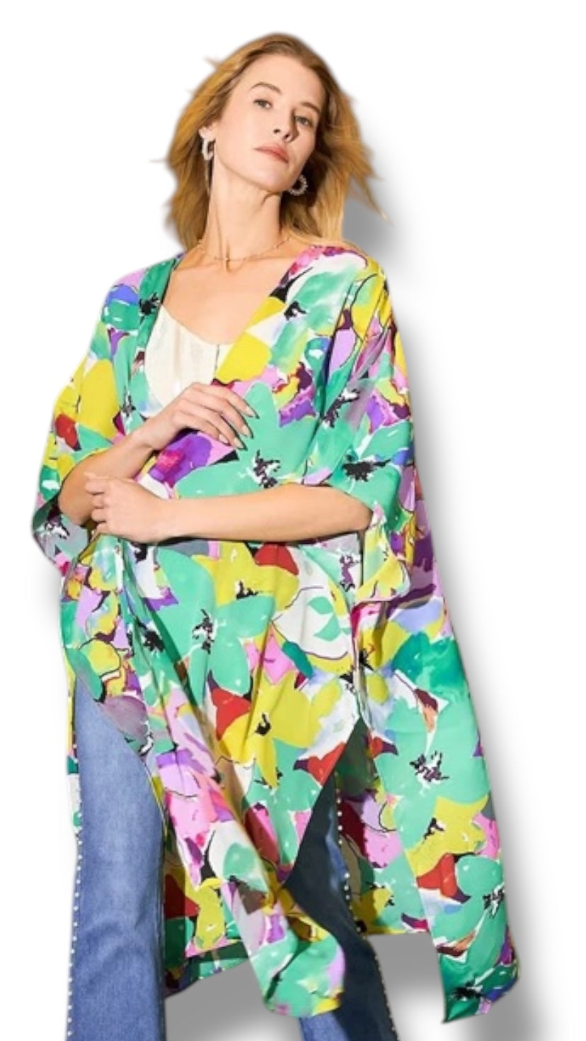 Kimono verde menta mix