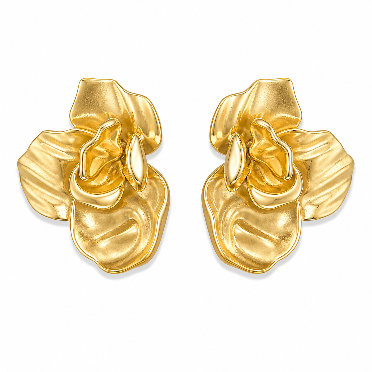 Aretes Sculpted Floral