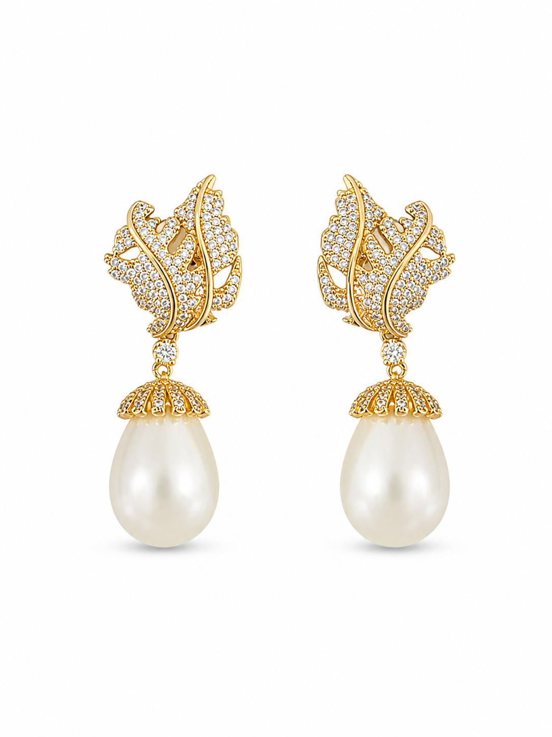 Aretes Crystal Pearl Drop