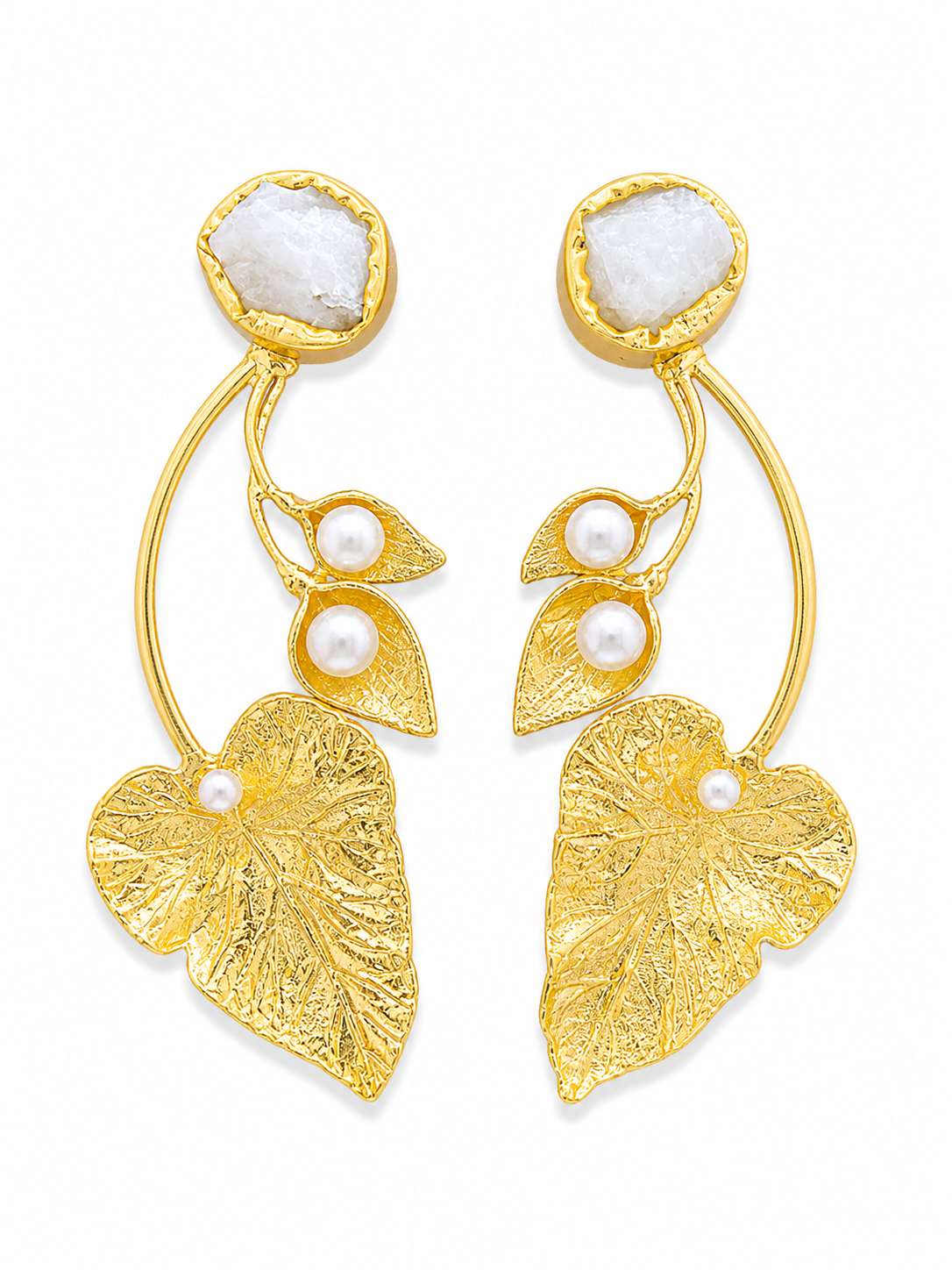 Aretes Raw Stone Elegance