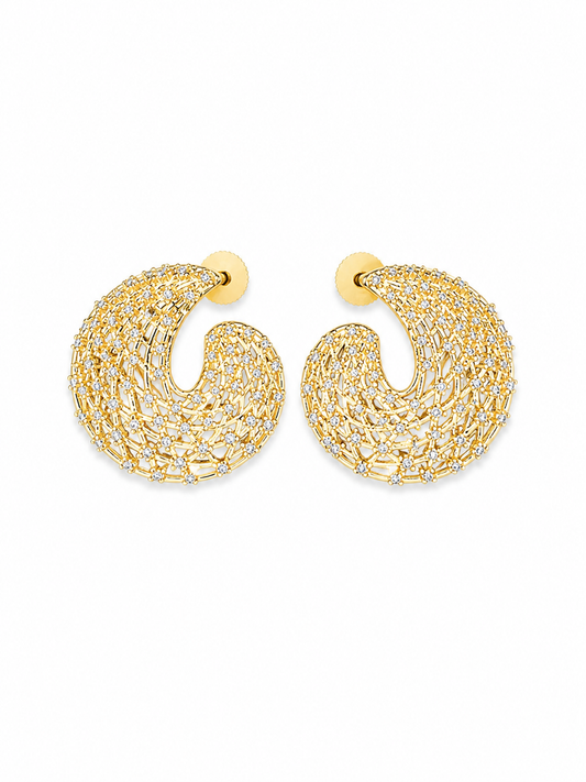 Aretes Golden Swirl Shine