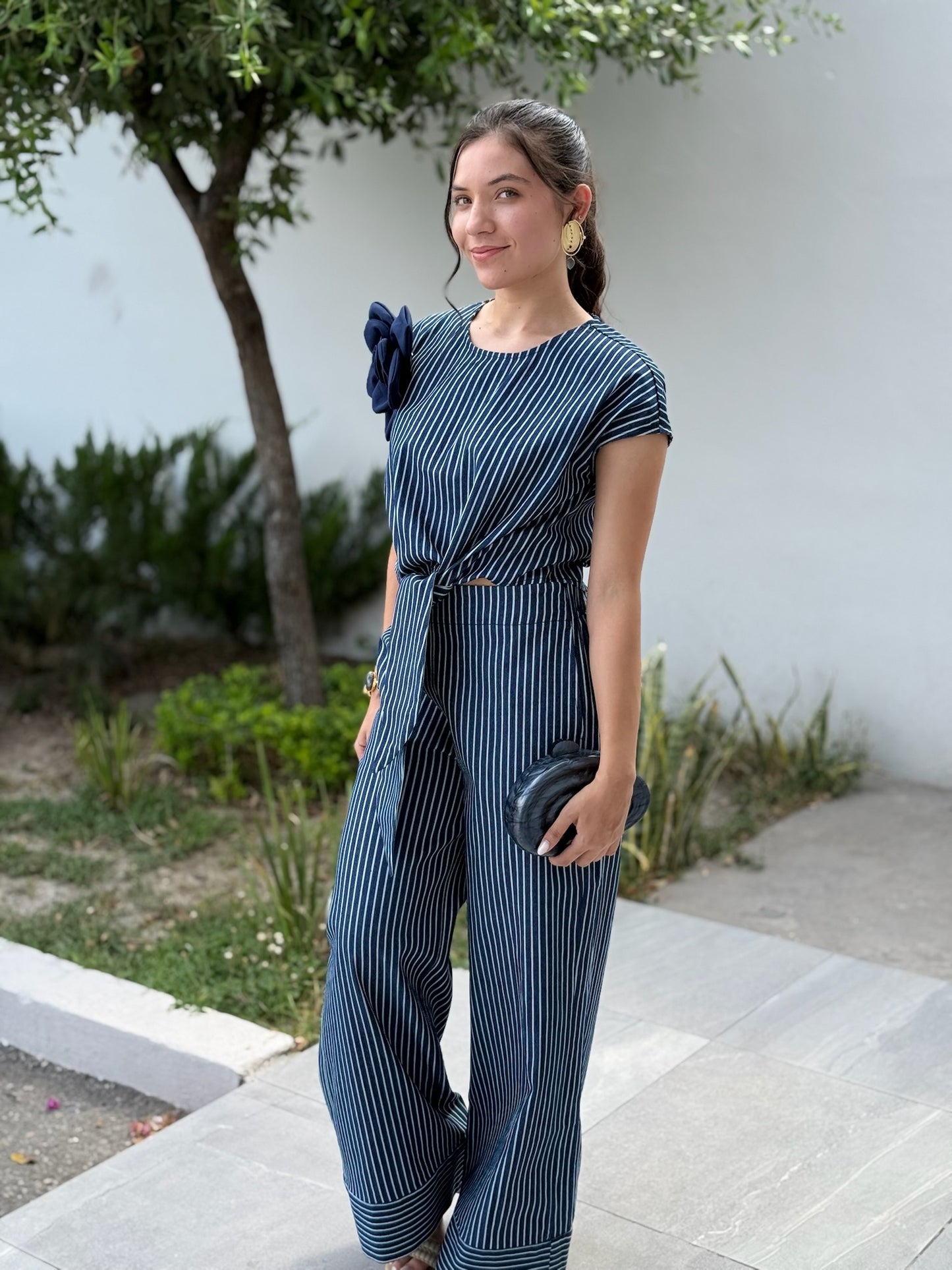 Conjunto lineas azul marino