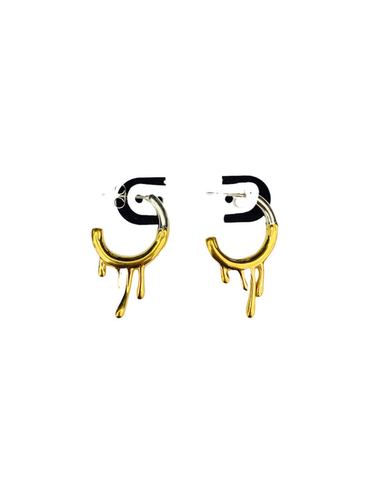 Silver&Gold Drip Hoop