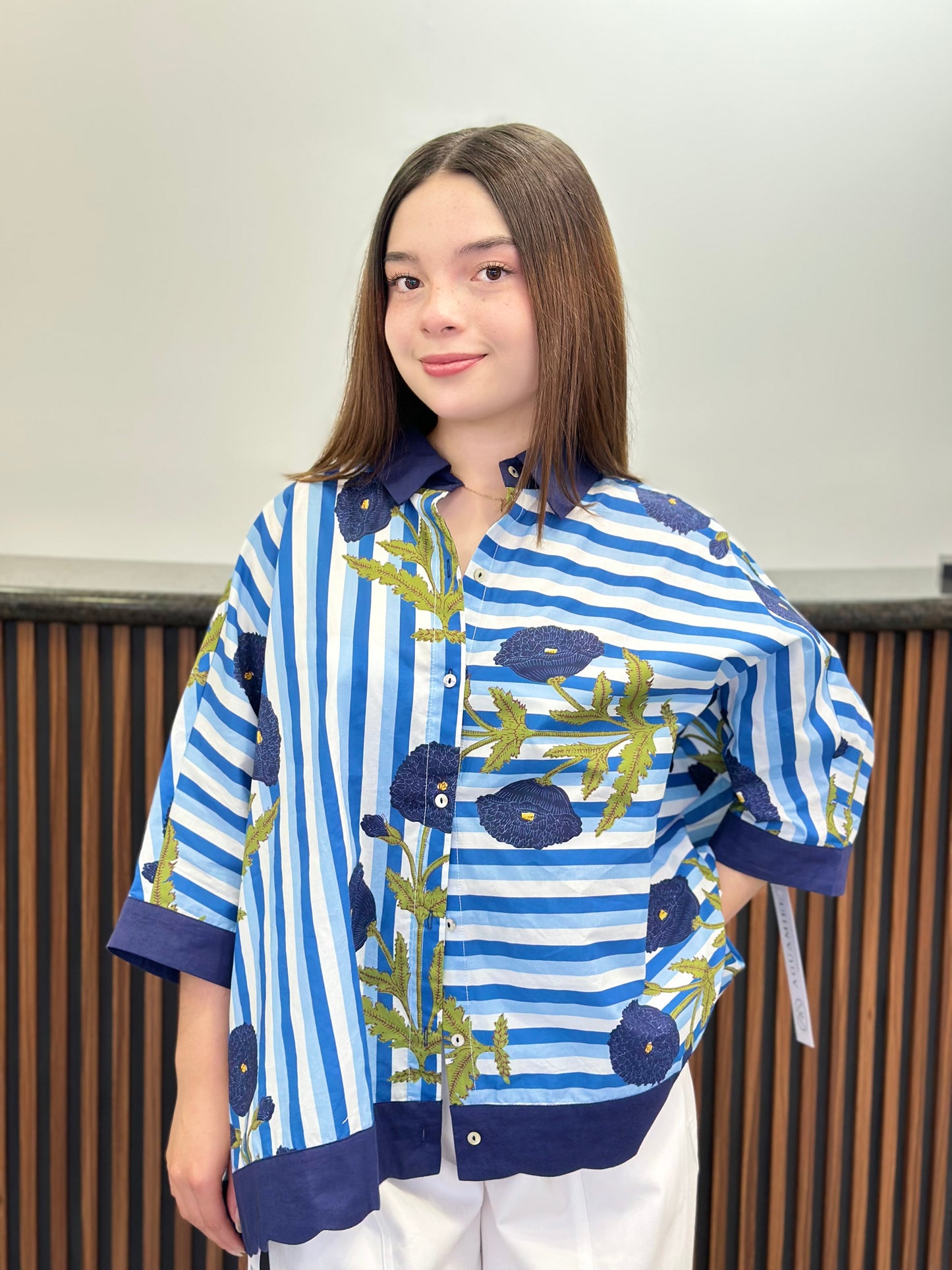 Blusa rayas azul