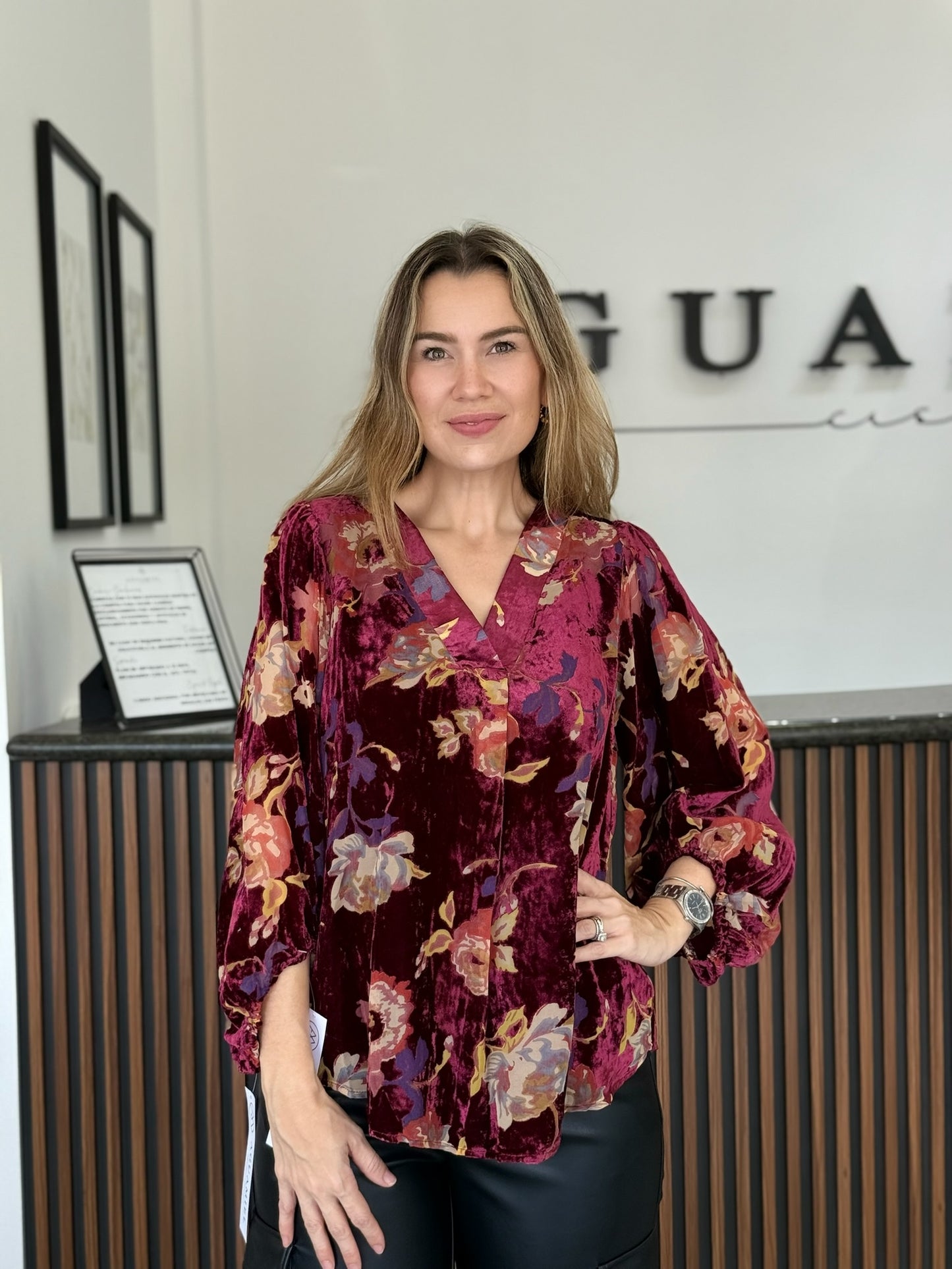 Blusa Terciopelo Floral