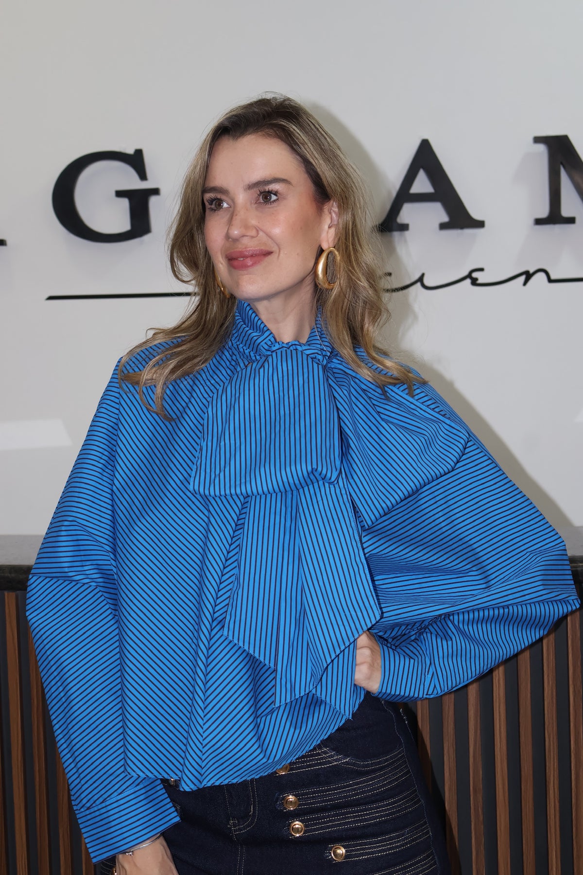 Satin blouse blue/burgundy