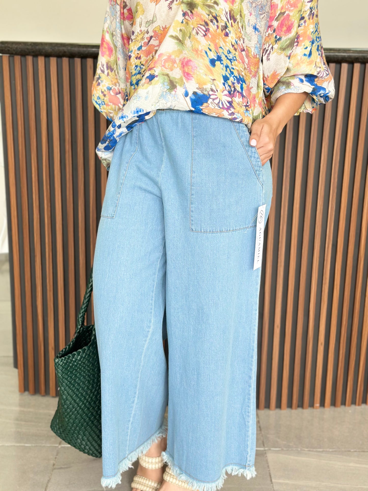 Pantalon ligth denim stitch