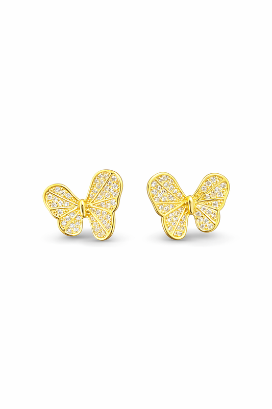 Aretes Mariposa Brillo