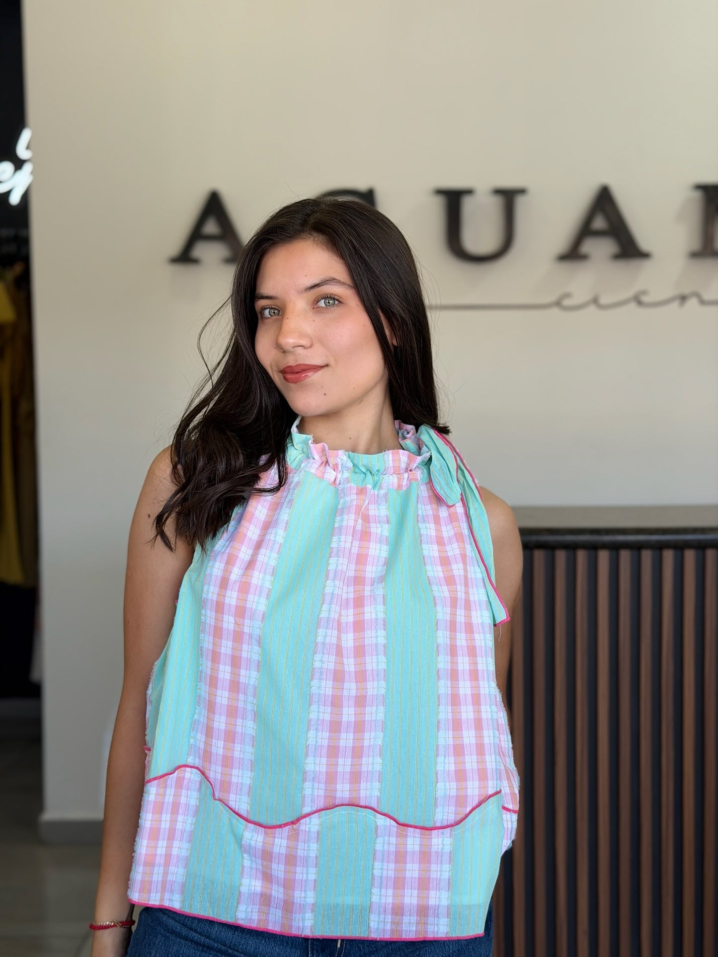 Top Pink/mint halter