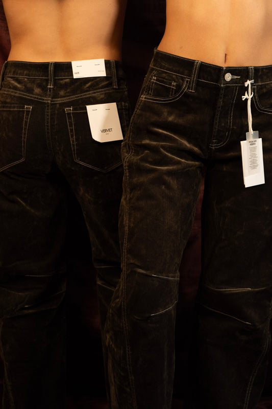 Pantalon barrel high rise