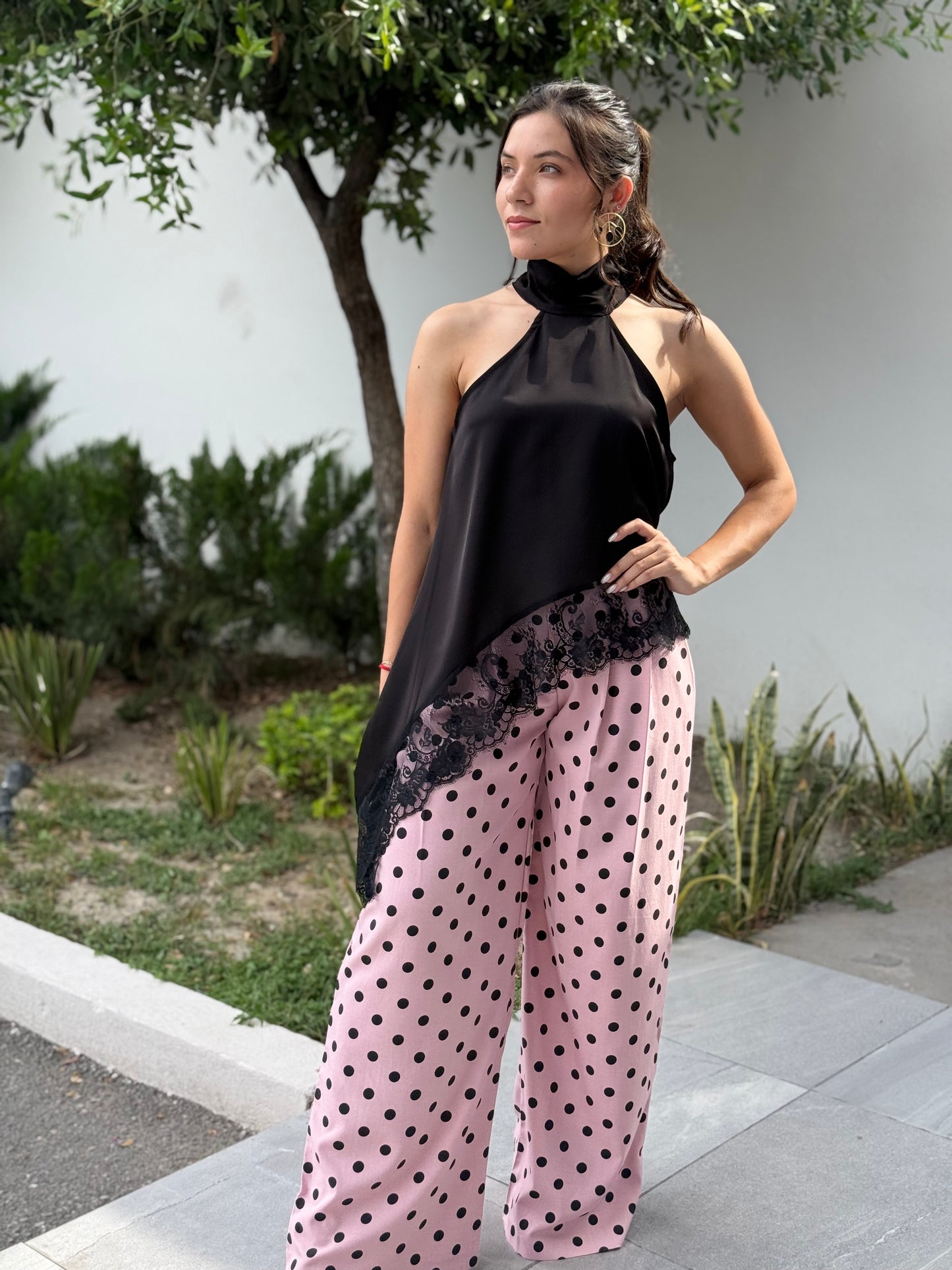 Pantalon blush polka dots
