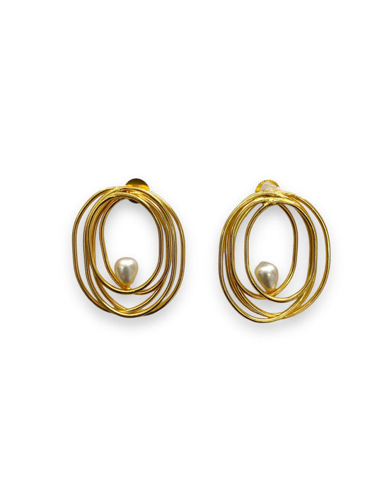 Aretes en Espiral con Perla – Sofisticación Atemporal