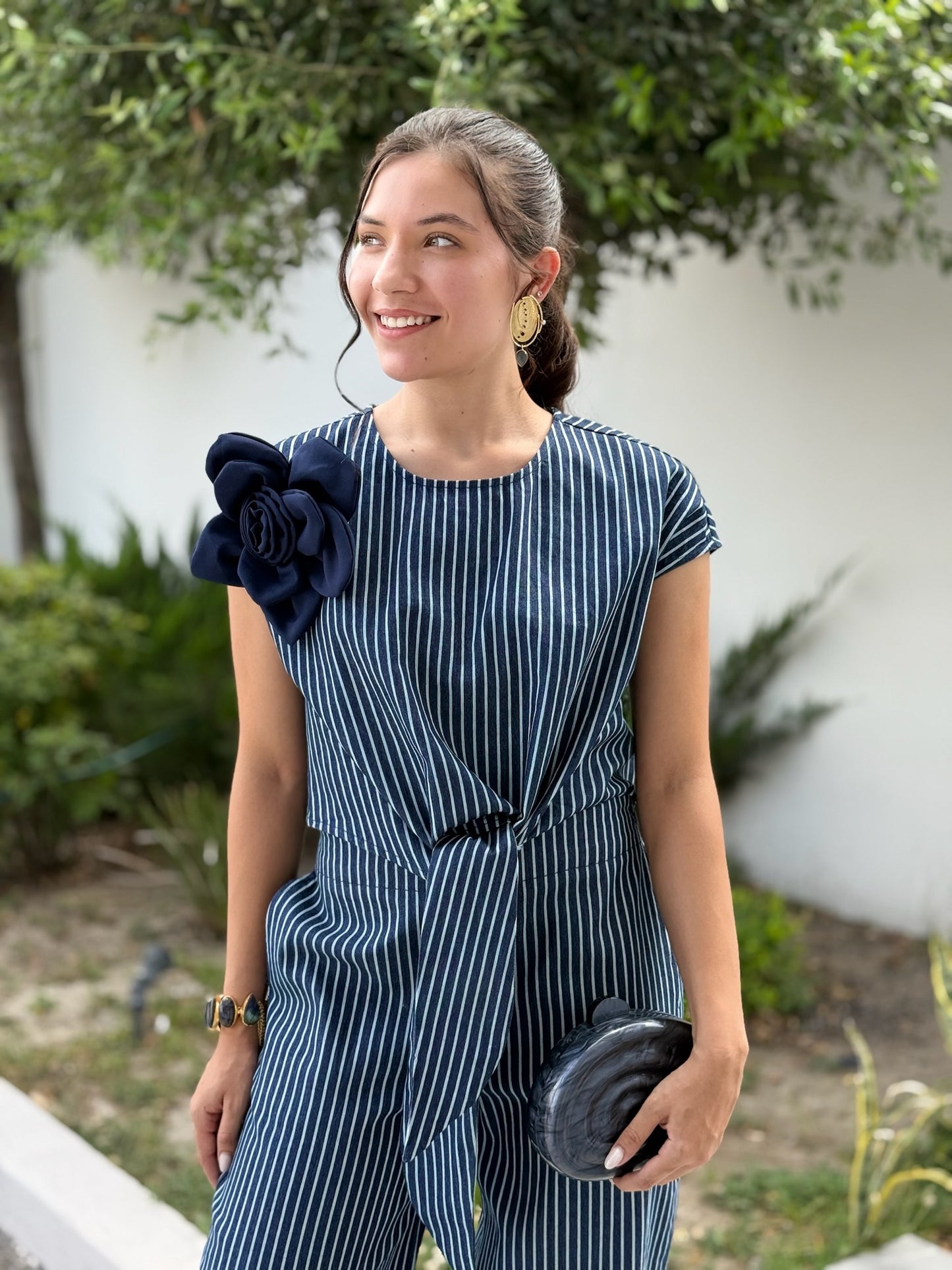 Conjunto lineas azul marino