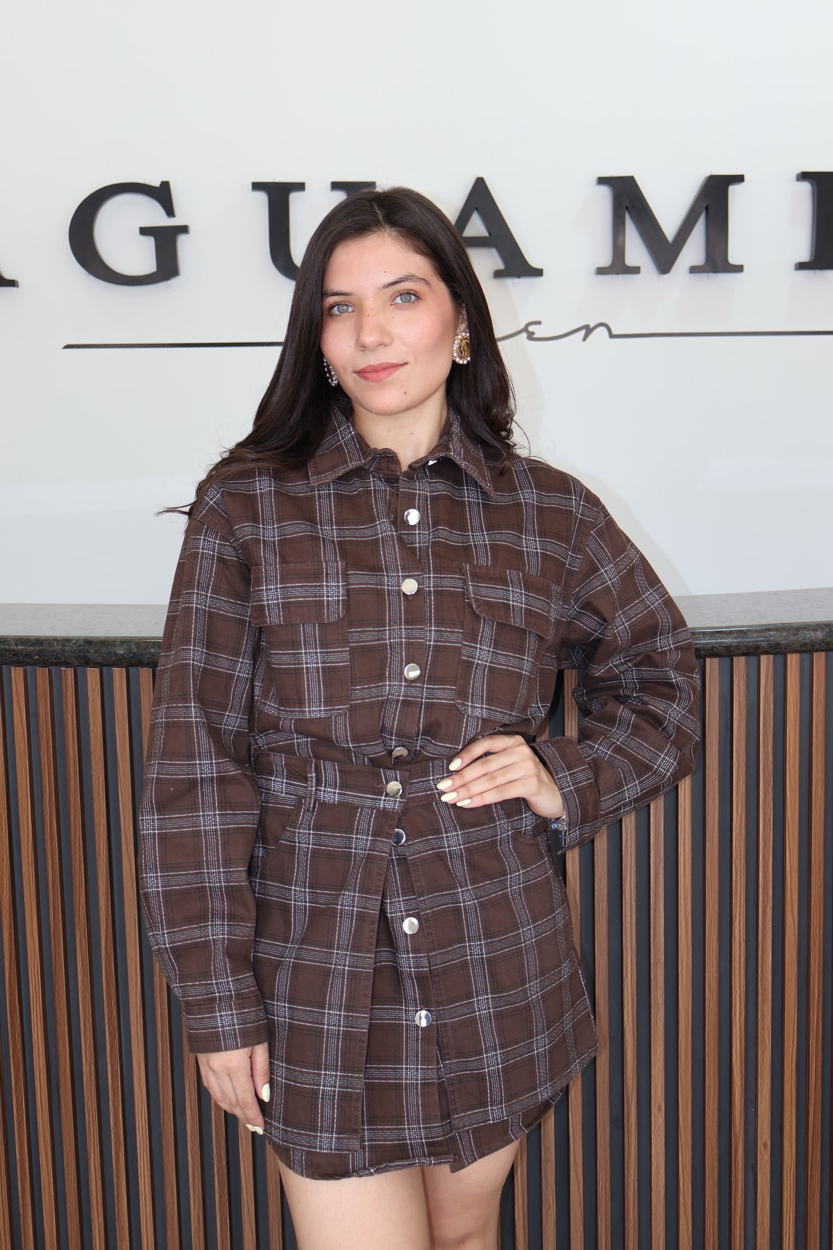 Jumper cuadros cafe