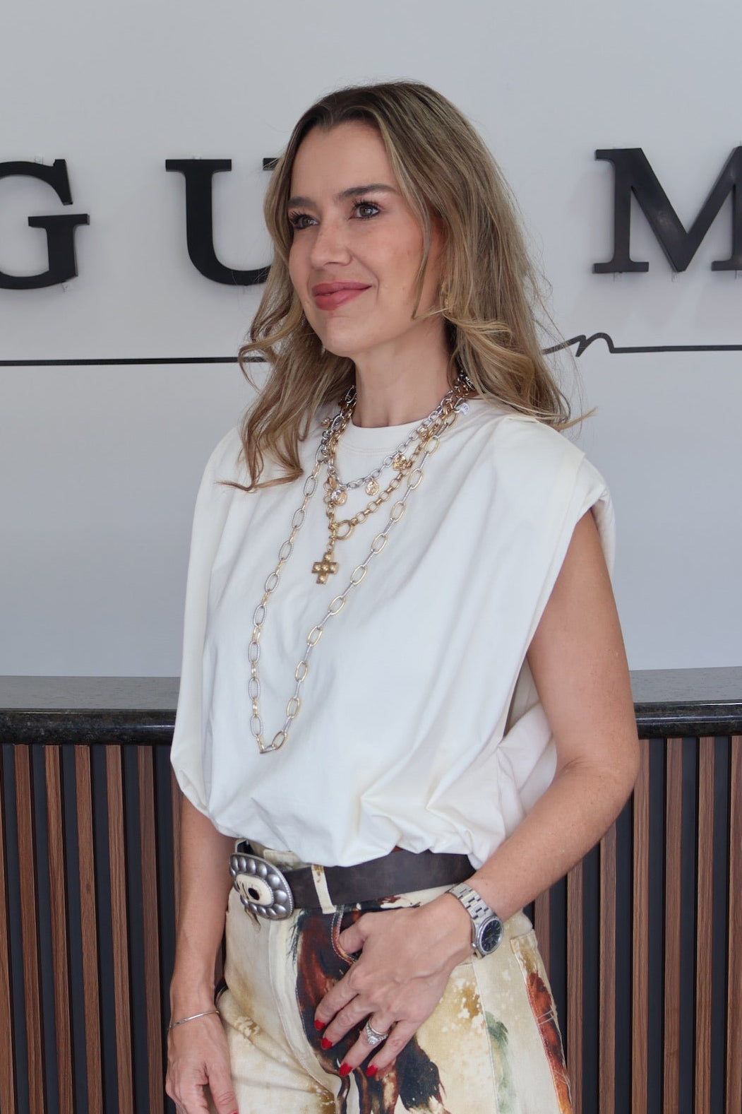 Ballon top blouse ivory