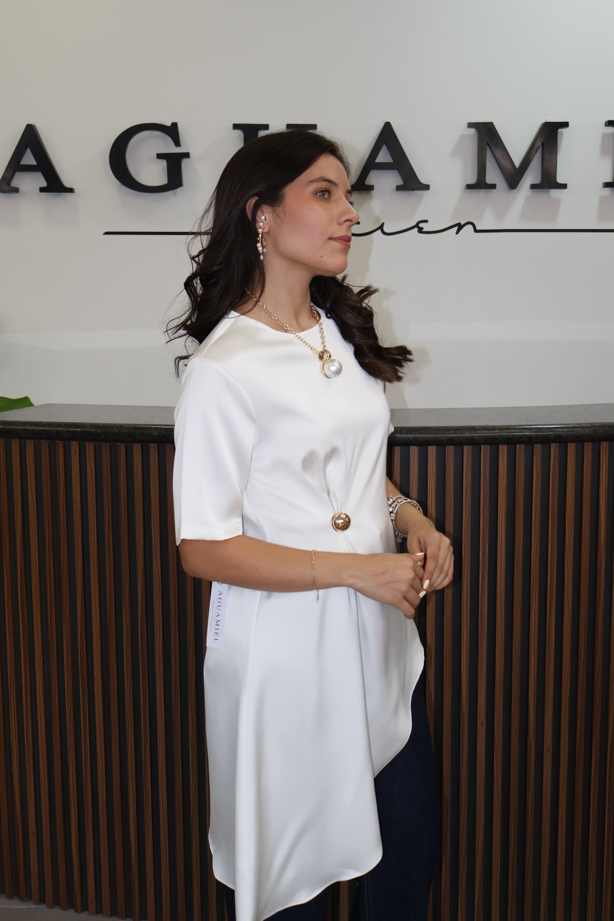Blusa ivory flow